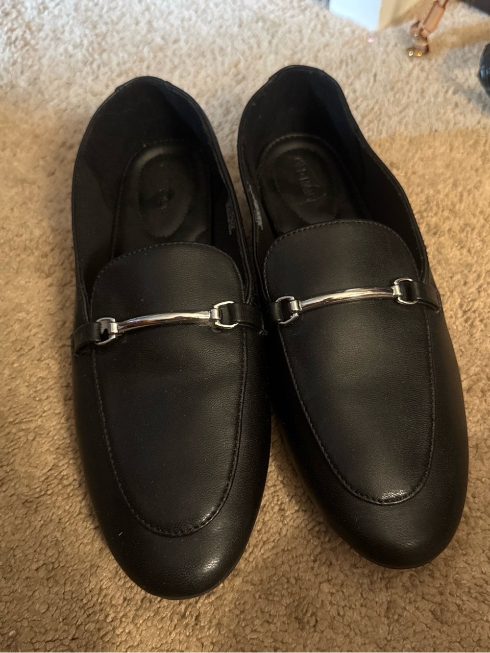 Women’s black loafers